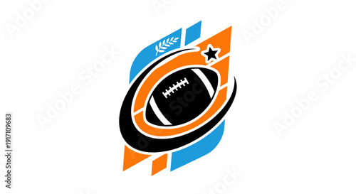 American Football Sports Team Logo Design.