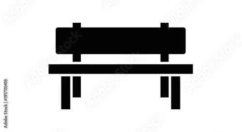 Simple black bench furniture piece.