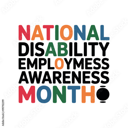 National Disability Employment Awareness Month logo on white background