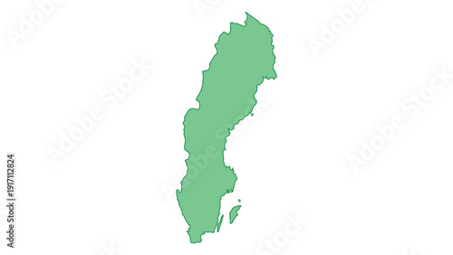Sweden outline green