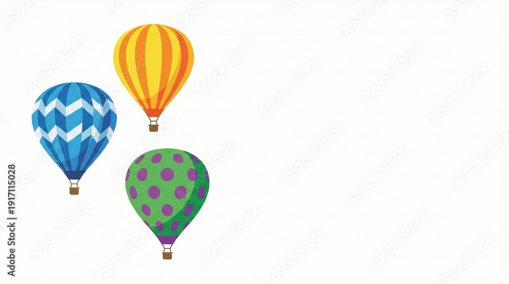 Naklejka premium hot air balloon vector