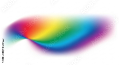 A vibrant rainbow-colored abstract vector graphic with a smooth gradient design