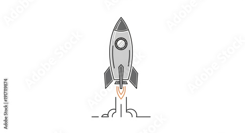 space rocket vector illustration