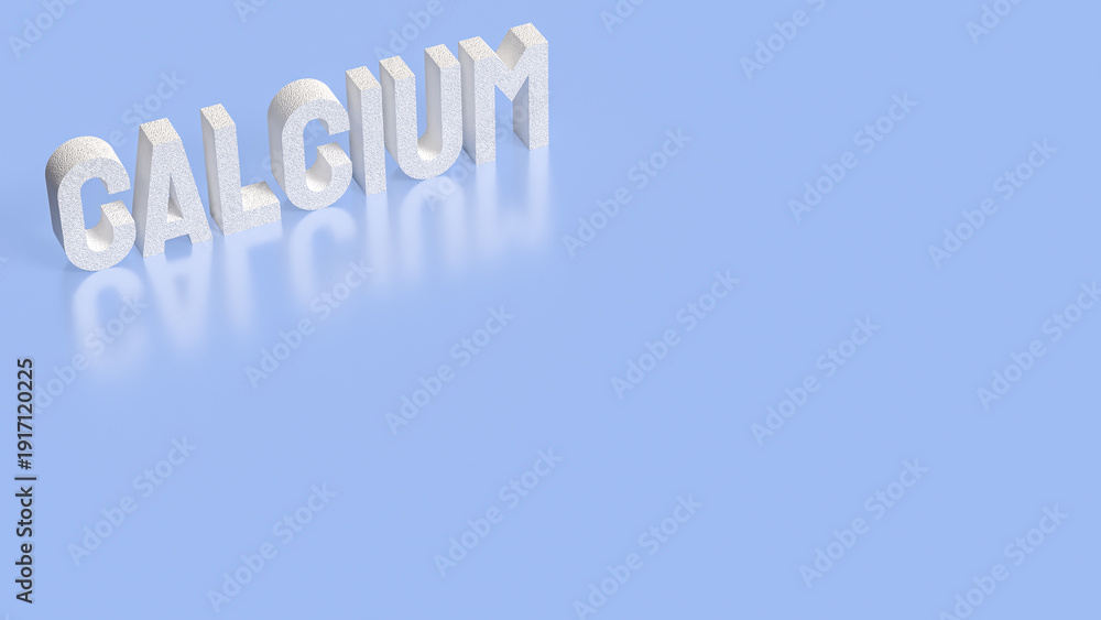 Fototapeta premium Calcium Supplement Concept for Bone Health and Nutrition 3d render.