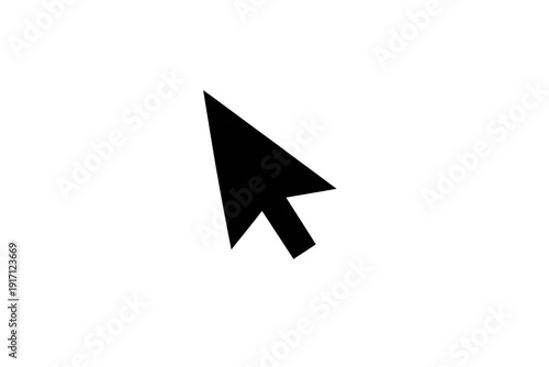 Free Download Black computer mouse cursor icon pointing on a transparent background for digital navigation and selection - GFXLoad