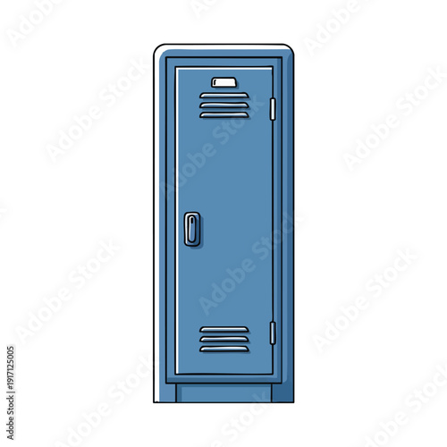 Modern Blue Lockers for Educational or Office Environments