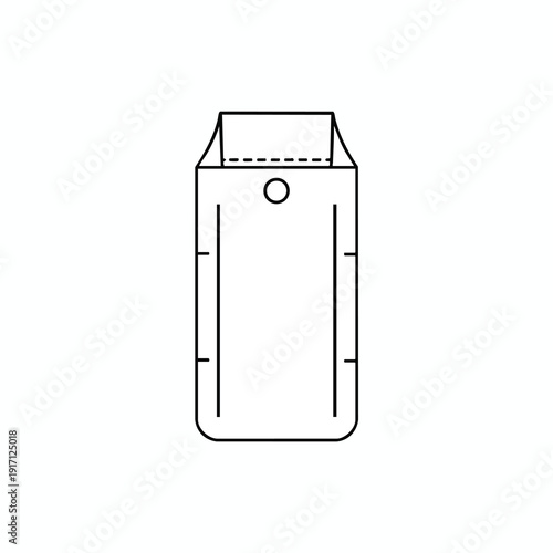 Minimalist Black and White Sticky Note Dispenser on White Background