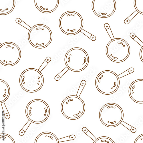 Loupe seamless pattern background. Seamless magnifying glass pattern. Magnifying glass doodle pattern background.	