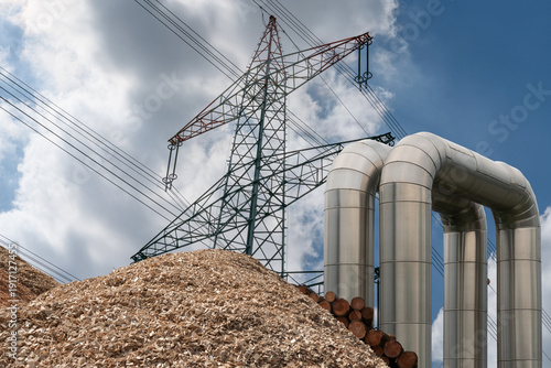 District heating with wood chips