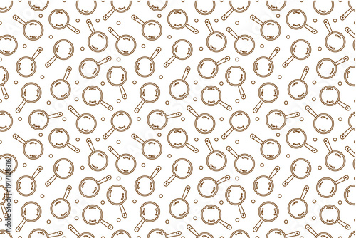 Loupe seamless pattern background. Seamless magnifying glass pattern. Magnifying glass doodle pattern background.	