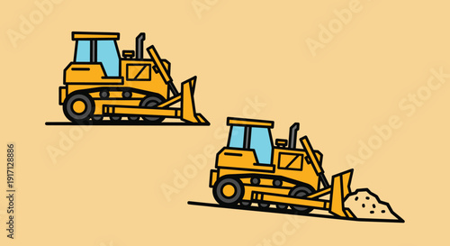 Bulldozers Construction Equipment Heavy Machinery.