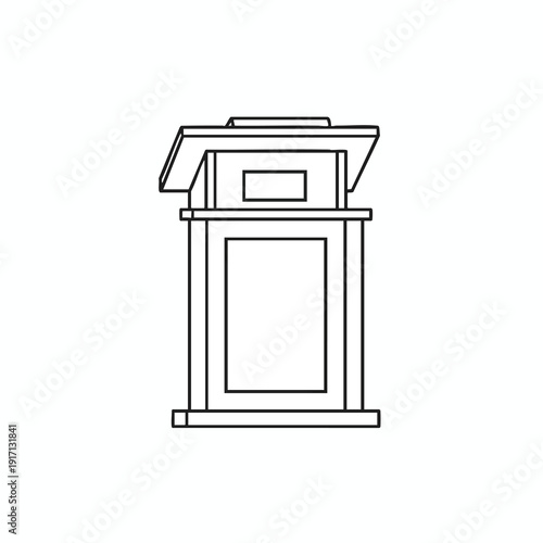 Modern Wooden Podium for Conferences Events and Public Speaking Engagements