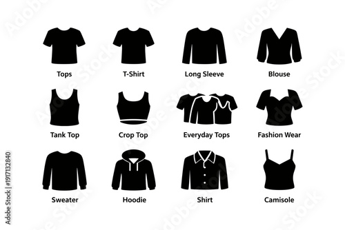 Variety of casual and formal tops for women and men