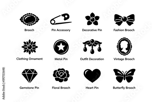 Assorted brooch and pin collection - fashion, vintage, decorative accessories