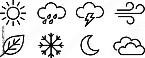 Weather icon set Vector