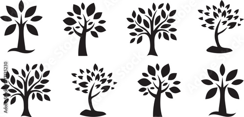 Tree icon set Vector
