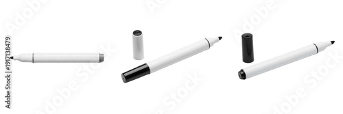 Canvas Print Whiteboard marker isolated on white background, school whiteboard marker, dry er