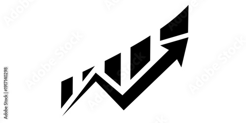 investment arrow. rising graph. sign of rising process. up arrow