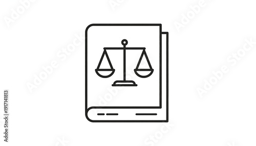 A simple line drawing of a document with a scale