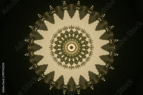 abstract fractal background with circles
