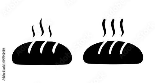 Freshly baked bread loaves vector illustration for bakery products and homemade food designs and art