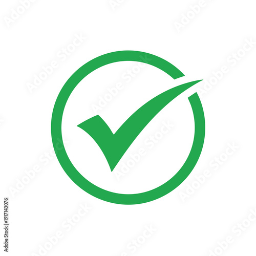 Green Checkmark Symbol Signifying Approval or Success for Business and Technology Applications