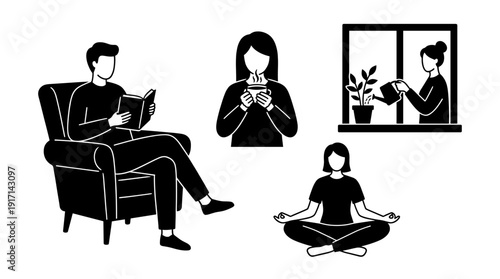 People Enjoying Leisure Activities in Various Settings