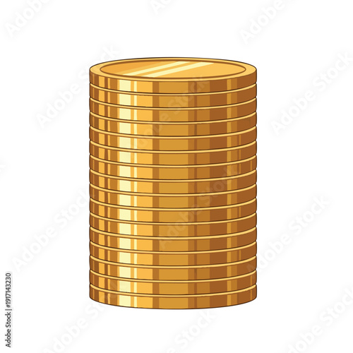 Stack of Gold Coins for Financial Growth and Investment Concepts