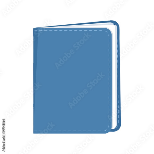 Minimalist Blue Notebook with Rounded Edges for Writing and Note Taking