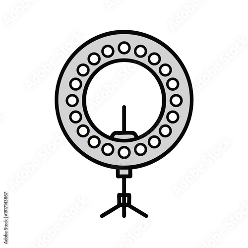 Professional Circular LED Ring Light on Tripod for Photography and Video Content Creation