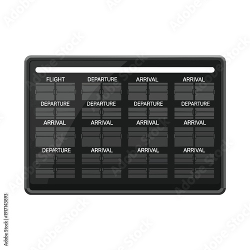 Modern Digital Flight Departure and Arrival Display Screen for Airport Information