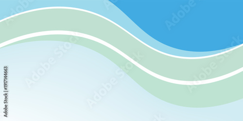 Abstract light blue and green background with 3d flowing wave concept. Abstract blue wave shape with futuristic concept background with text space for poster, banner, slide, cover, presentation.