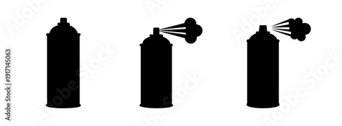 Spray paint cans vector illustration for diy projects and graphic design resources artwork black white