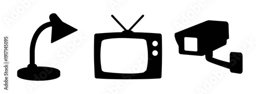 Black and white circus tents vector illustration for event design and party decoration elements