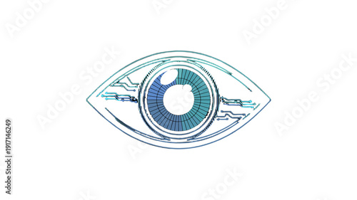 A digital eye illustration in a modern style.