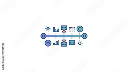 A timeline illustrating a business strategy or project milestones.