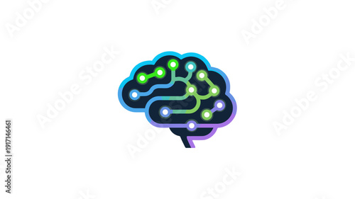 Abstract illustration of a human brain with interconnected circuits, symbolizing intellect and cognitive processes.