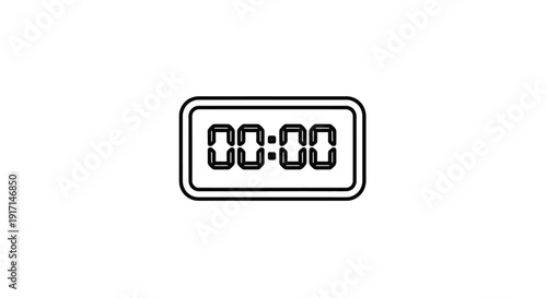 Digital alarm clock icon