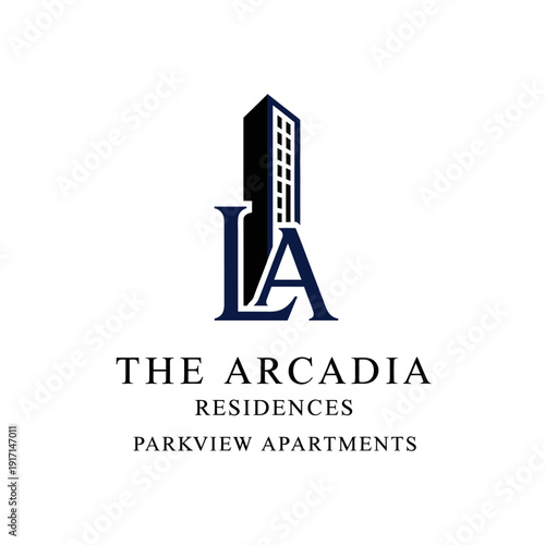 Luxury Apartment Building Logo Design for The Arcadia Residences.
