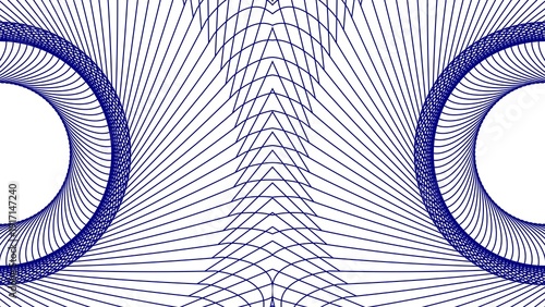 Schilderij op canvas design background with line abstract rounded full in right side and left side