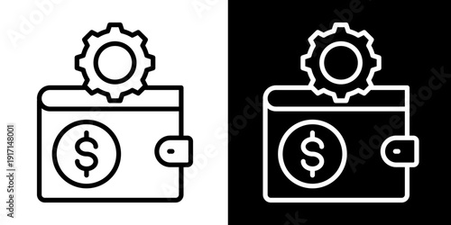 Setting Icon Set White Mix Style Collection
