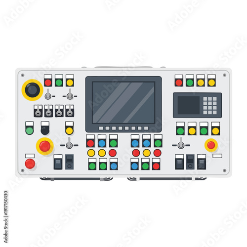 Modern Electronic Music Production Mixer with Control Panel and Digital Interface