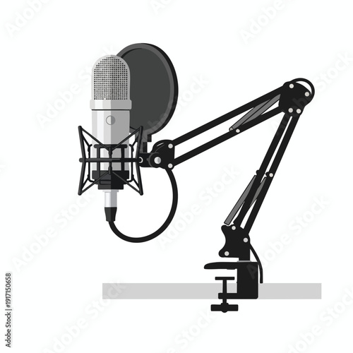 High Quality Studio Microphone with Adjustable Boom Arm for Professional Recording