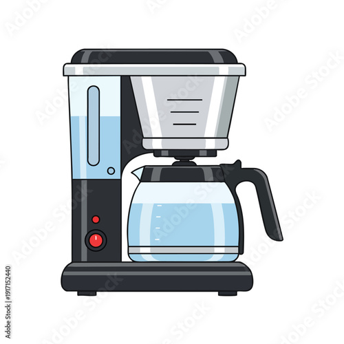 Modern Coffee Maker on Kitchen Counter Fresh Brewed Coffee in a Cozy Home Setting