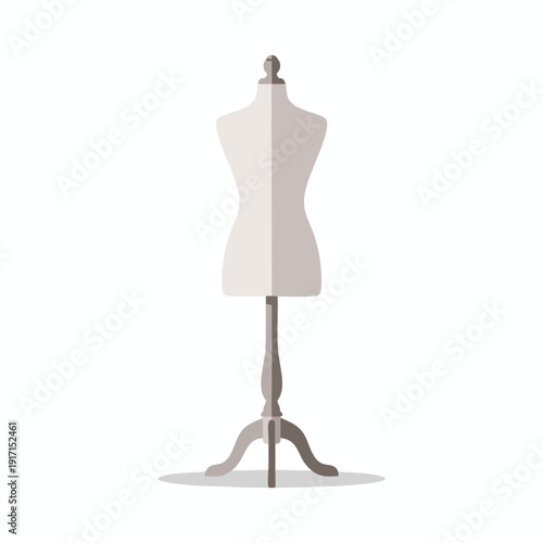Empty Dress Form Displaying Garment Fitting for Fashion and Clothing Design