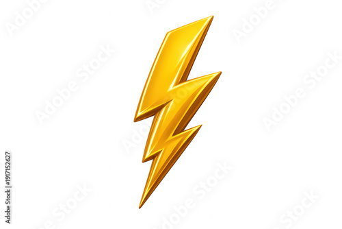 Free Download Golden lightning bolt symbol representing power, electricity, speed, energy, and a strong impact with transparent background - GFXLoad