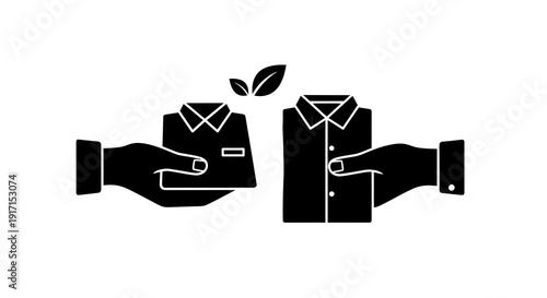 Sustainable Fashion Concept with Recycled Clothing.