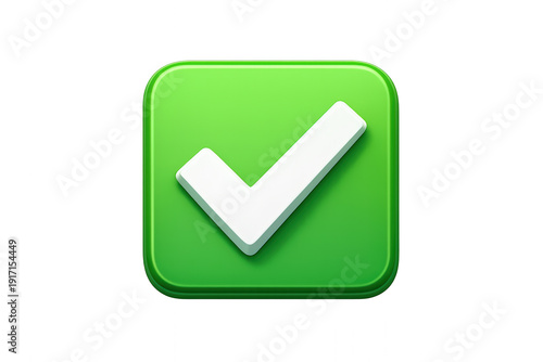 Free Download Green check mark icon symbolizing success, validation, agreement, completion, and choosing a correct option in a 3d rendering - GFXLoad