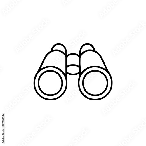 Binocular Field Glasses Flat Icon silhouette