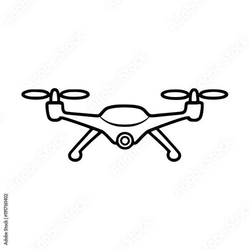 Civilian Aerial Drone Flat Icon For Apps And Websites silhouette